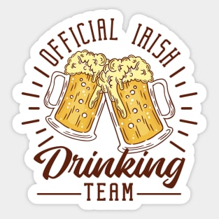 St Patricks day Drinking team Sticker